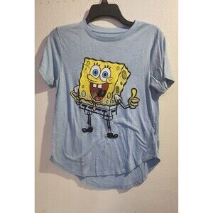 Nickelodeon Sponge Bob Blue T shirt  size M (7-9) short sleeves